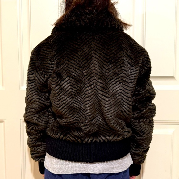 Express Vintage Brown Faux Fur Coat - Picture 11 of 11